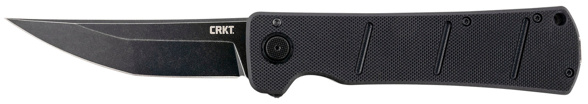 CRKT 2908 Inazuma No Ken 3.68" Folding Plain Stonewashed D2 Steel Blade/ Black G10 Handle Includes Pocket Clip