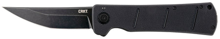 CRKT 2908 Inazuma No Ken 3.68" Folding Plain Stonewashed D2 Steel Blade/ Black G10 Handle Includes Pocket Clip