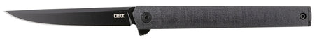 CRKT 7097K CEO Blackout 3.35" Folding Plain Black EDP AUS-8A SS Blade/Black GRN Handle Includes Pocket Clip