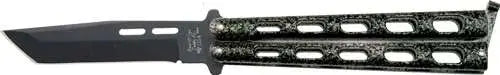 BEAR & SONS 5" SLVR BTTRFLY 1095 PWDR CT TANTO BLADE