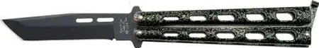 BEAR & SONS 5" SLVR BTTRFLY 1095 PWDR CT TANTO BLADE