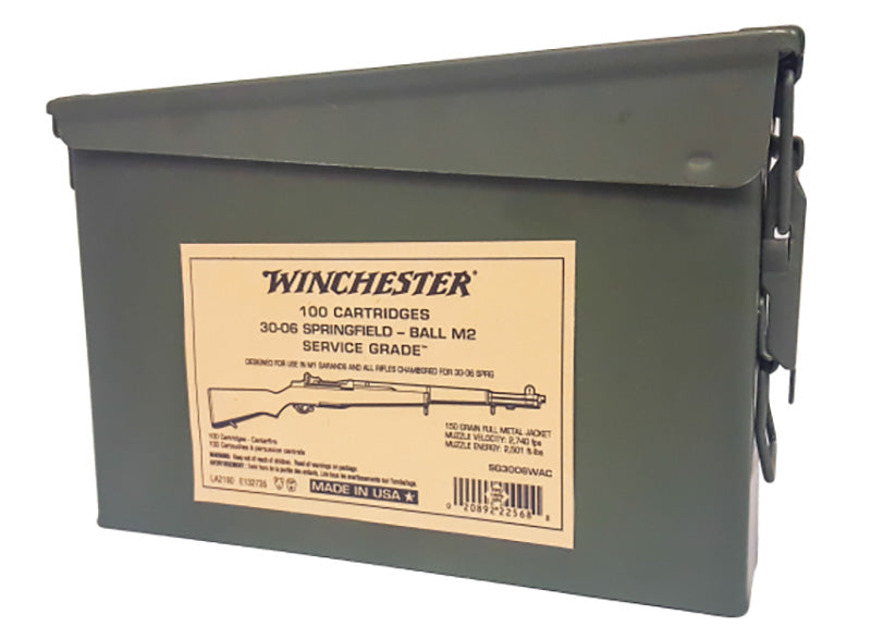 Winchester .30-06 Springfield Centerfire Target 150gr FMJ Ammo