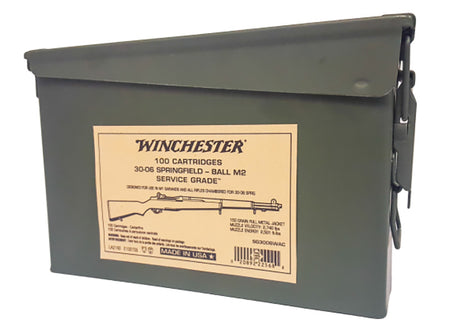 Winchester .30-06 Springfield Centerfire Target 150gr FMJ Ammo