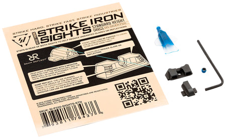 Strike Industries P320SIGHTSSTN Strike Iron Sights Black/Blank Front Sight Black/Blank Rear Sight Sig Sauer P320 with Rear Dovetail Standard Height