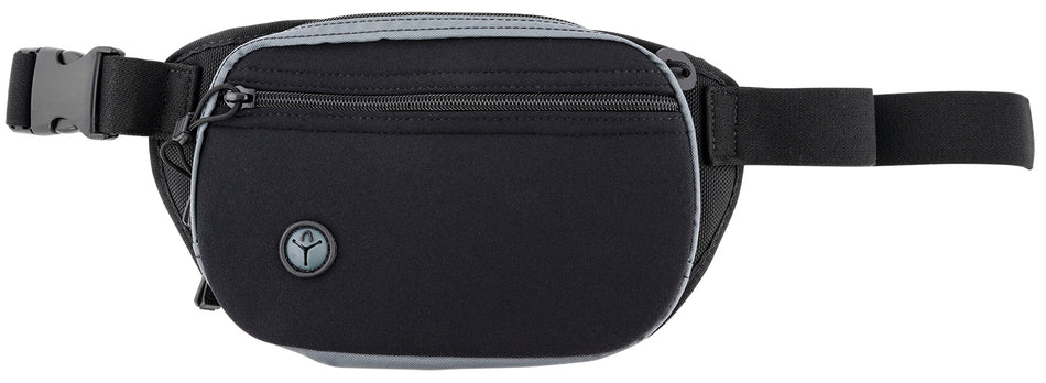 Galco FTPRGBC Fastrax PAC Waistpack Size Compact Black/Gray Neoprene Compatible w/Glock 32/Kahr CW/S&W M&P ShieldX Belt Up to 50" Wide Ambidextrous