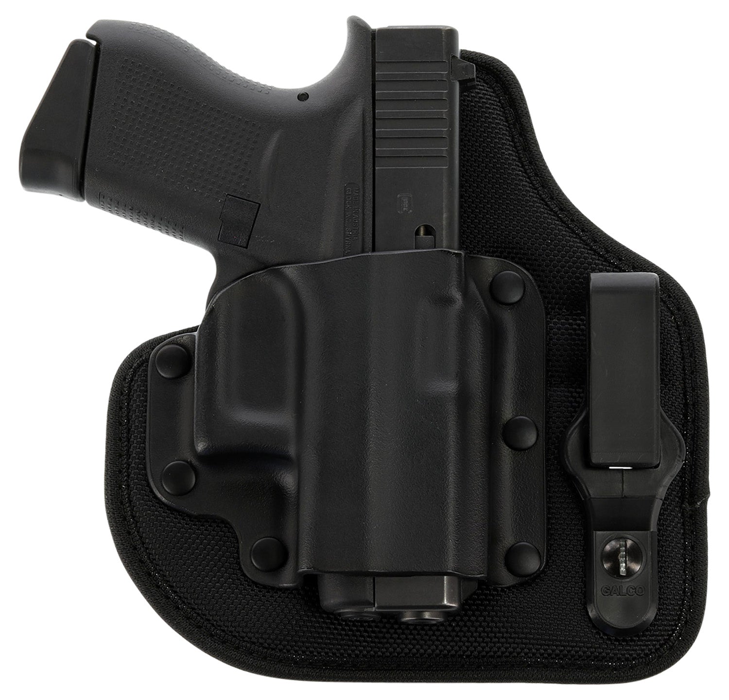 Galco QTC800RB QuickTuk Cloud IWB Black Kydex/Nylon Compatible w/ Glock 43/Springfield Hellcat/ S&W M&P Shield EZ UniClip Mount Right Hand