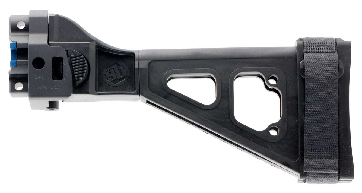 SB TACTICAL SBT5A BLACK FOLDING BRACE SBT LOGO HK MP5K/SP5K/SP89 CLONES