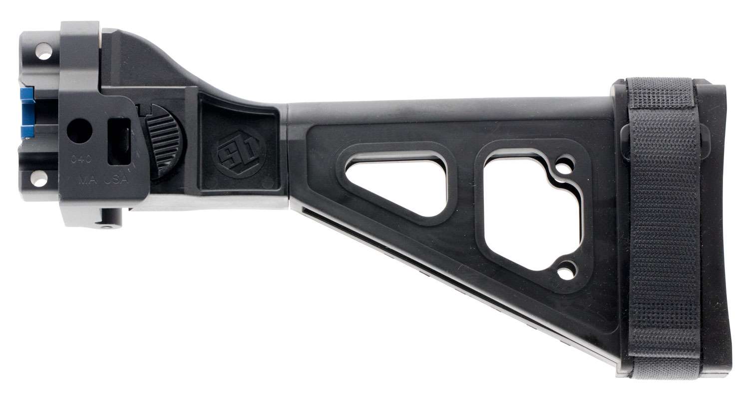 SB TACTICAL SBT5A BLACK FOLDING BRACE SBT LOGO HK MP5K/SP5K/SP89 CLONES