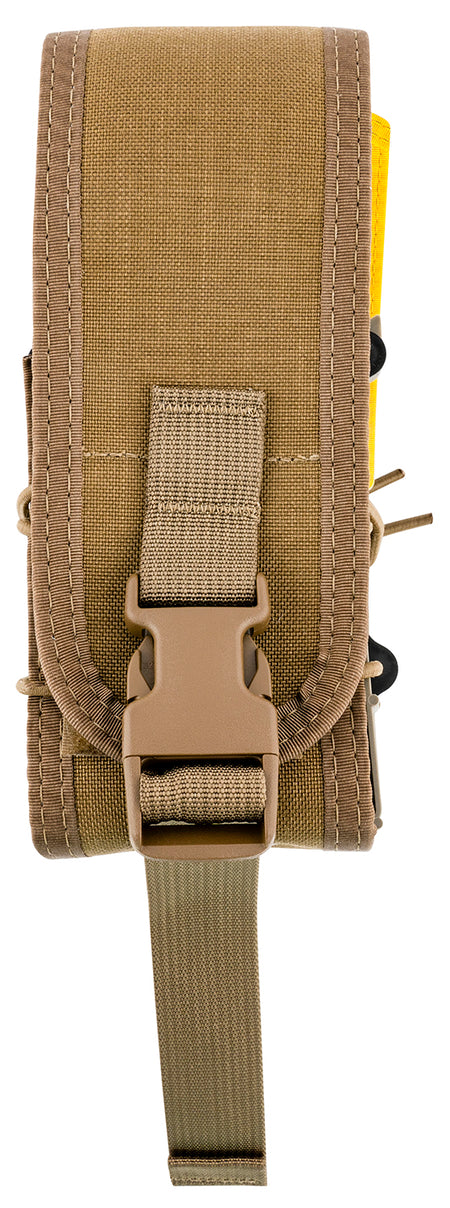 High Speed Gear 182RC0CB TACO X2R Mag Pouch Double Covered Coyote Brown Nylon MOLLE Compatible w/ Rifle