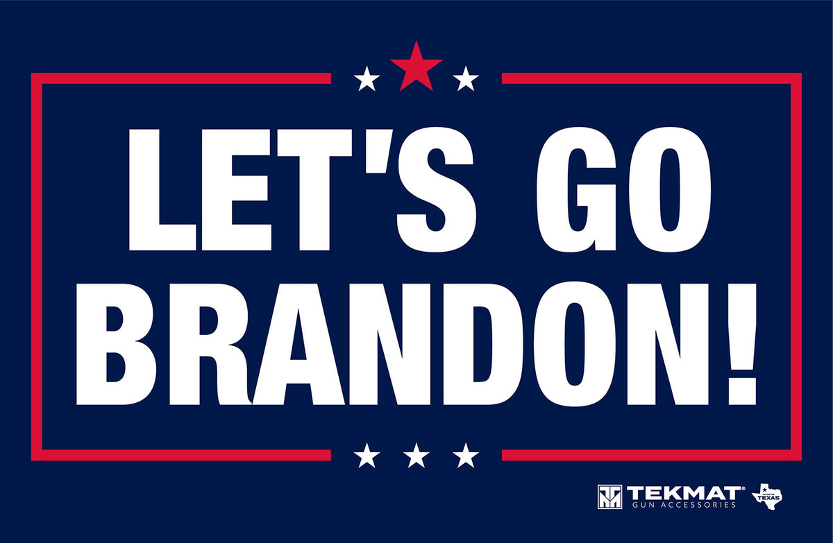 TekMat TEKR17BRANDON Cleaning Mat Red/White/Blue Rubber 11"x17" "Lets Go Brandon"