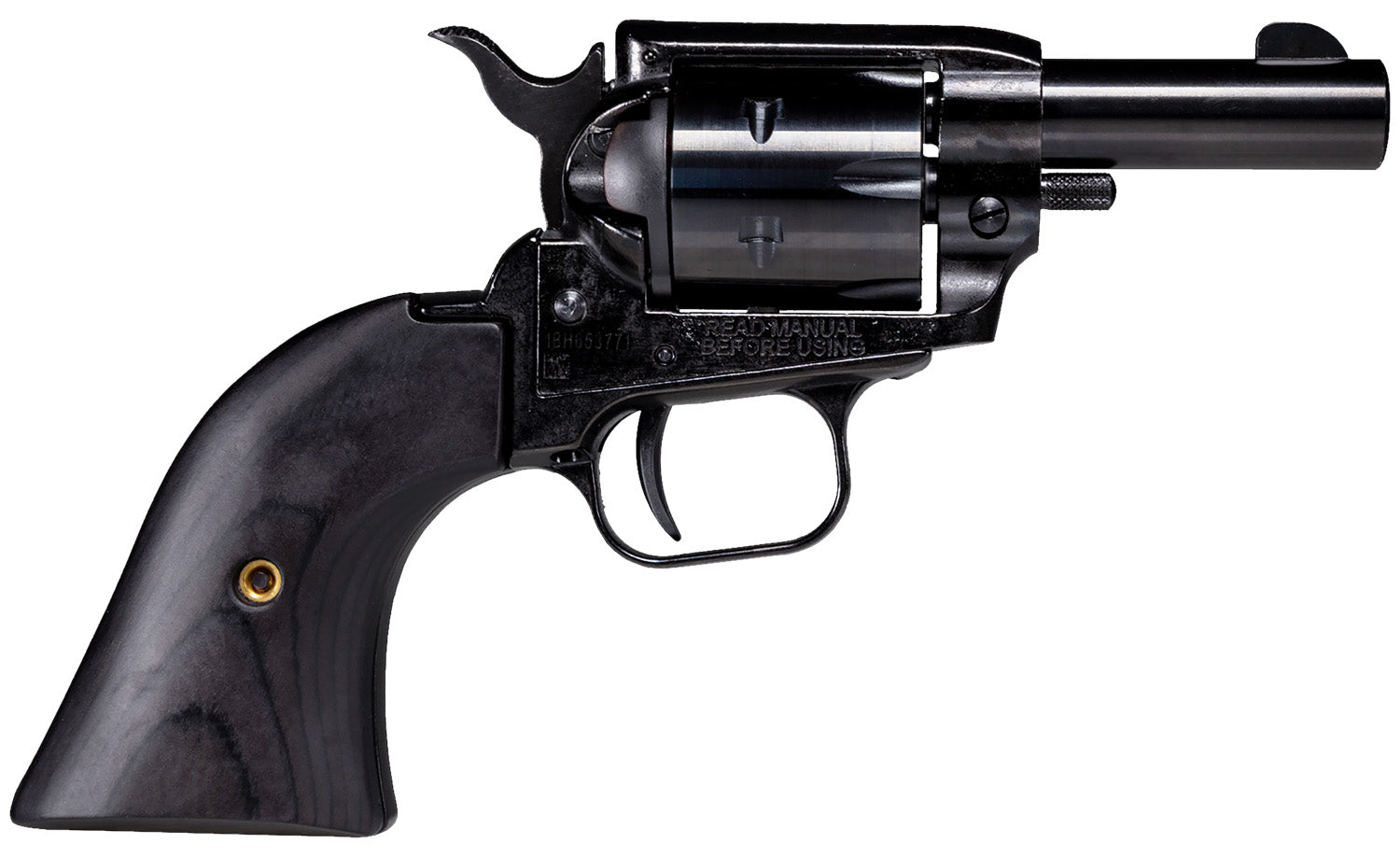 Heritage Mfg BK22B3-BBK Barkeep 22 LR 6 Shot, 3.60" Black Oxide Steel Barrel, Black Oxide Zinc Alloy Frame, Black Oxide Cylinder, Black Laminate Grip, Manual Safety, Exposed Hammer