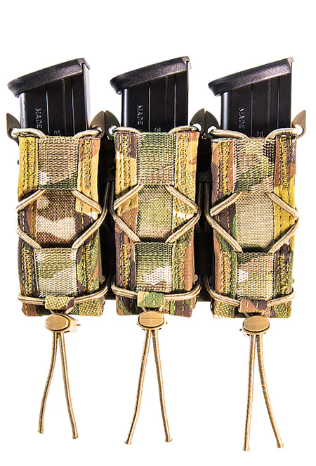 High Speed Gear 11PT03MC TACO Mag Pouch Triple MultiCam Nylon MOLLE Compatible w/ Pistol