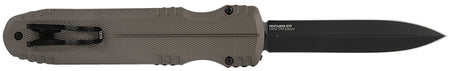 S.O.G SOG15610257 Pentagon 3.79" OTF Spear Point Plain Black TiNi Cryo CPM S35VN Steel Blade, Flat Dark Earth Aluminum Handle