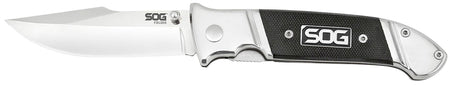 S.O.G SOG-FF38-CP Fielder 3.30" Folding Clip Point Plain Satin 7Cr17MoV SS Blade Black G10 Handle Includes Belt Clip