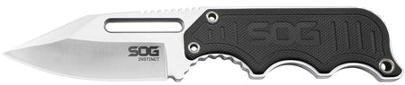 S.O.G SOG-NB1012-C Instinct 2.30" Fixed Clip Point Plain Satin Polished 5Cr15MoV SS Blade Black/Silver G10/SS Handle Includes Sheath