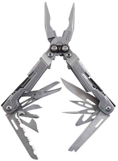 S.O.G SOG-PP1001-CP PowerPint Stonewashed Stainless Steel 5Cr15MoV Stainless Steel Long Features 18 Tools
