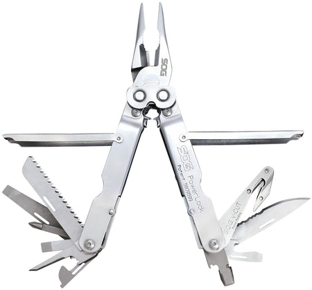 S.O.G SOG-S62N-CP PowerLock V-Cutter Polished 420 Stainless Steel 7" Long Includes Sheath