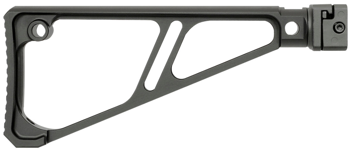 Midwest Industries MISTAPSFFES Side Folding Fixed Extruded Stock Black Anodized Aluminum for Picatinny Rail