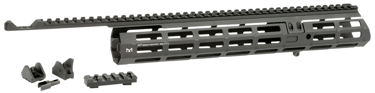 Midwest Industries MIMAR1895XRS Extended Sight System 13.63" M-LOK Black Hardcoat Anodized for Marlin 1895 Variants Includes Iron Sights