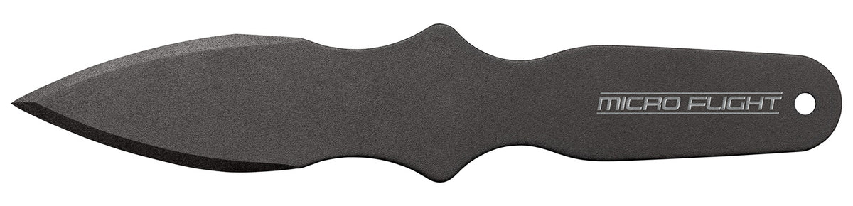Cold Steel CS80STMB Micro Flight Thrower Fixed Plain Spear Point Black 550C Steel Blade/Handle