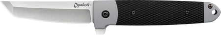 Cold Steel CS-26T Oyabun 3.50" Folding Plain 4034 Stainless Steel Blade/ Griv-Ex Black GRN w/TPR Inlay Handle