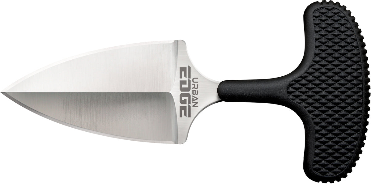 Cold Steel CS43XL Urban Edge 2.50" Fixed Plain Stone Washed Japanese AUS-8A SS Blade/Black Kray-Ex Handle