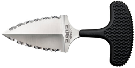 Cold Steel CS43XLSS Urban Edge 2.50" Fixed Serrated Stone Washed Japanese AUS-8A SS Blade/Black Textured Kray-Ex Handle