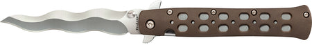 Cold Steel CS-26SK4 Ti-Lite 4" Folding Plain Kris AUS 10A Steel Blade/Flat Dark Earth Griv-Ex Handle