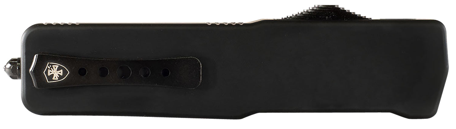 Templar Knife LABR321 Premium LW Large 3.50" OTF Drop Point Plain Black Oxide Stonewashed D2 Steel Blade, 5.25" Black Aluminum Handle