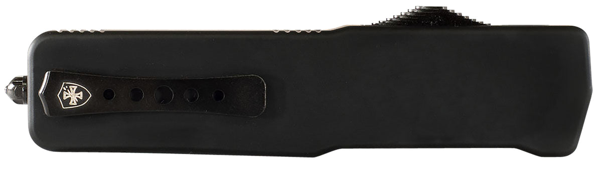 Templar Knife SABR321 Premium LW Small 3" OTF Drop Point Plain Black Oxide Stonewashed D2 Steel Blade, 4.50" Black Aluminum Handle