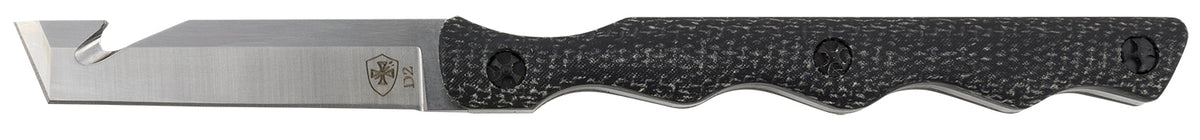 Templar Knife NTKB222 Neck 2.46" Fixed Tanto Plain Powder Coated D2 Steel Blade/ 4.22" Black Canvas Micarta Handle Includes Lanyard/Sheath