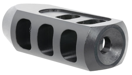 TacFire Tanker Muzzle Brake Black Oxide Steel with 1/2"-28 tpi Threads 2.76" OAL 1.37" Diameter for 5.56x45mm NATO
