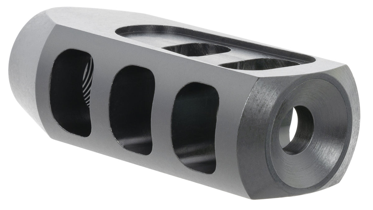 TacFire Tanker Muzzle Brake Black Oxide Steel with 5/8"-24 tpi Threads 2.76" OAL 1.37" Diameter for 308 Win