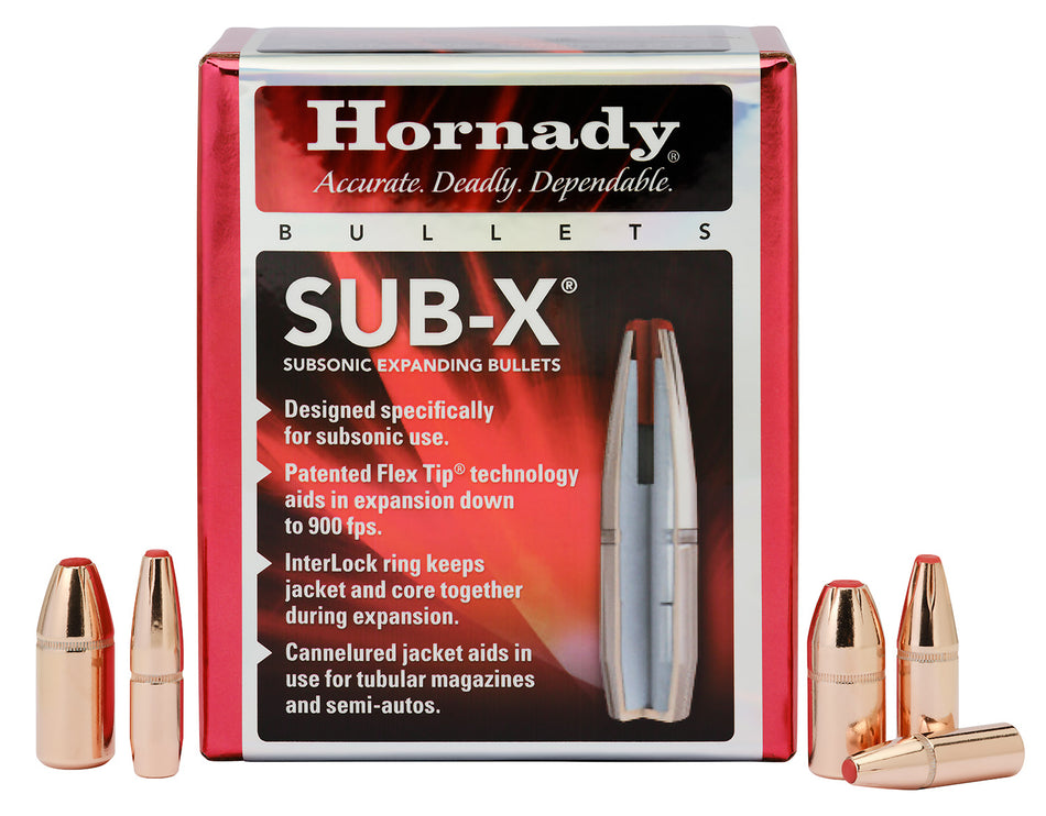 Hornady 45031 Sub-X 45 Cal 395 gr Subsonic eXpanding 50 Per Box/ 15 Case