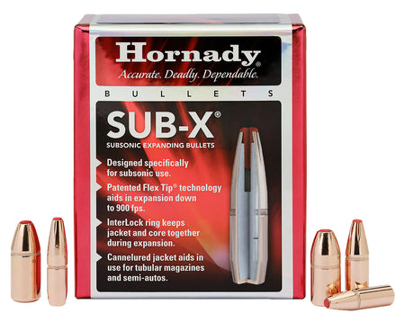Hornady Sub-X (Subsonic - eXpanding) Rifle Bullets .45 cal .458 410gr Sub-X 45 CAL (45-70 GOV'T) .458 410 GR SUB-X Bullet 50/CT