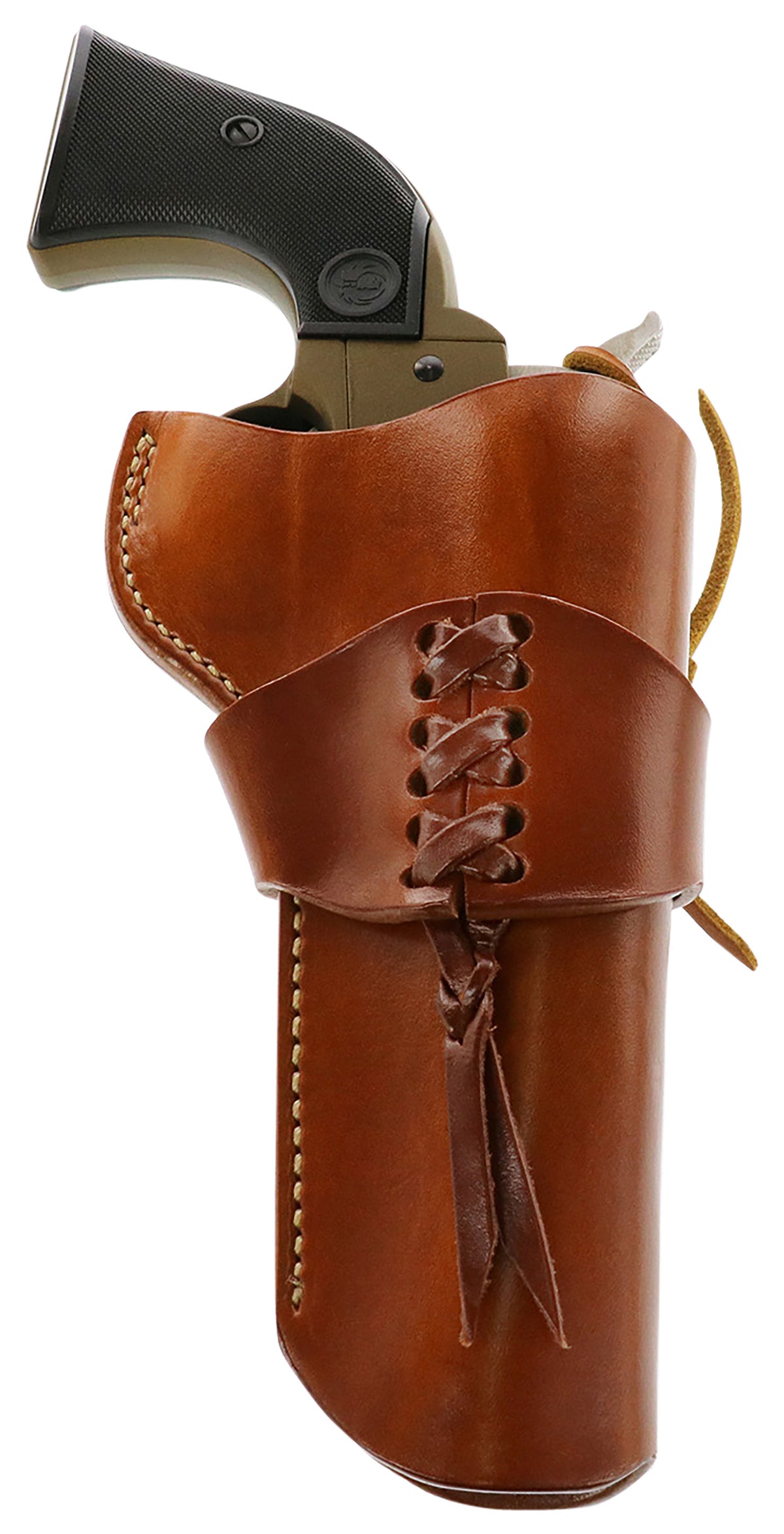 Galco WWR320 Wrangler OWB Tan Leather Belt Loop Fits Ruger Wrangler Right Hand Compatible w/ Wrangler Cartridge Belt