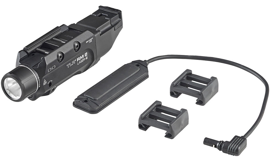 Streamlight 69453 TLR-2 RM w/Laser Black Aluminum, 1000 Lumens White LED Bulb/Green Laser, 297 Meters Beam, Picatinny Rail Mount