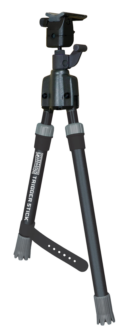 Primos 65825 Trigger Stick Bipod made of Steel with Black & Gray Finish, QD Swivel Stud Attachment Mount Type & Short Height (Clam Package)