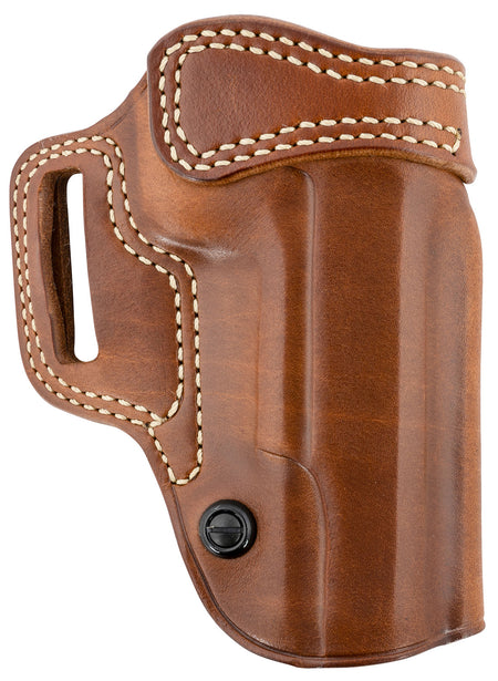 Galco AV212R Avenger OWB Tan Leather Belt Slide Fits 1911 5" w/wo Red Dot Right Hand