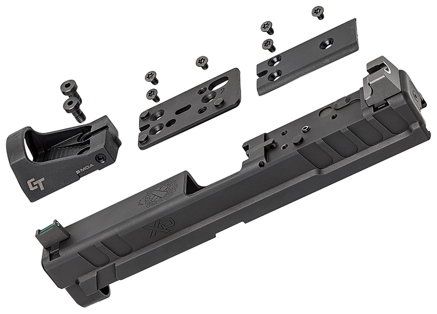 Springfield Armory XD4903 XD OSP Fits Springfield XD 9mm Luger, Black Steel, Suppressor Height Night Sights Includes Crimson Trace Red Dot & Cover Plate