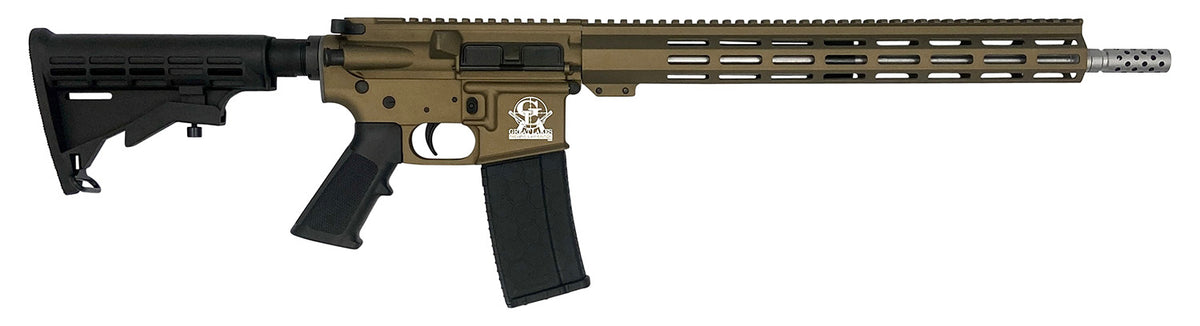 Great Lakes Firearms GL15223SSBRZ AR-15 223 Wylde 30+1 16" Stainless Barrel, Bronze Cerakote Receiver, Full Picatinny Rail, Black Collapsible Stock, Polymer Grip