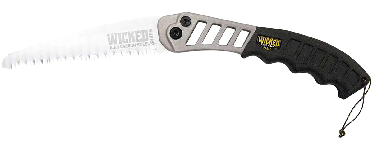 Wicked Tree Gear WTG001 Hand Saw Folding Saw 7" High Carbon Steel Blade Black Overmolded Aluminum Handle