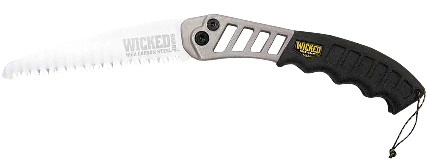 Wicked Tree Gear WTG001 Hand Saw Folding Saw 7" High Carbon Steel Blade Black Overmolded Aluminum Handle