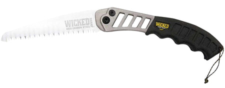 Wicked Tree Gear WTG001 Hand Saw Folding Saw 7" High Carbon Steel Blade Black Overmolded Aluminum Handle