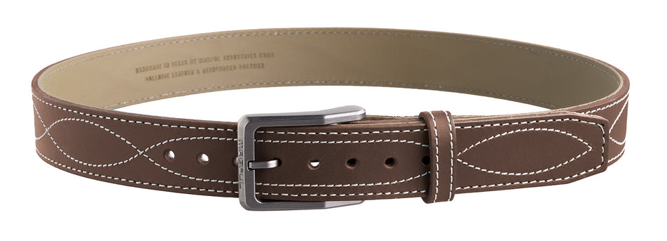 Magpul MAG127621044 Tejas EL Pistolero Chocolate Brown Bull Hide 44" 1.50" Wide Buckle Closure