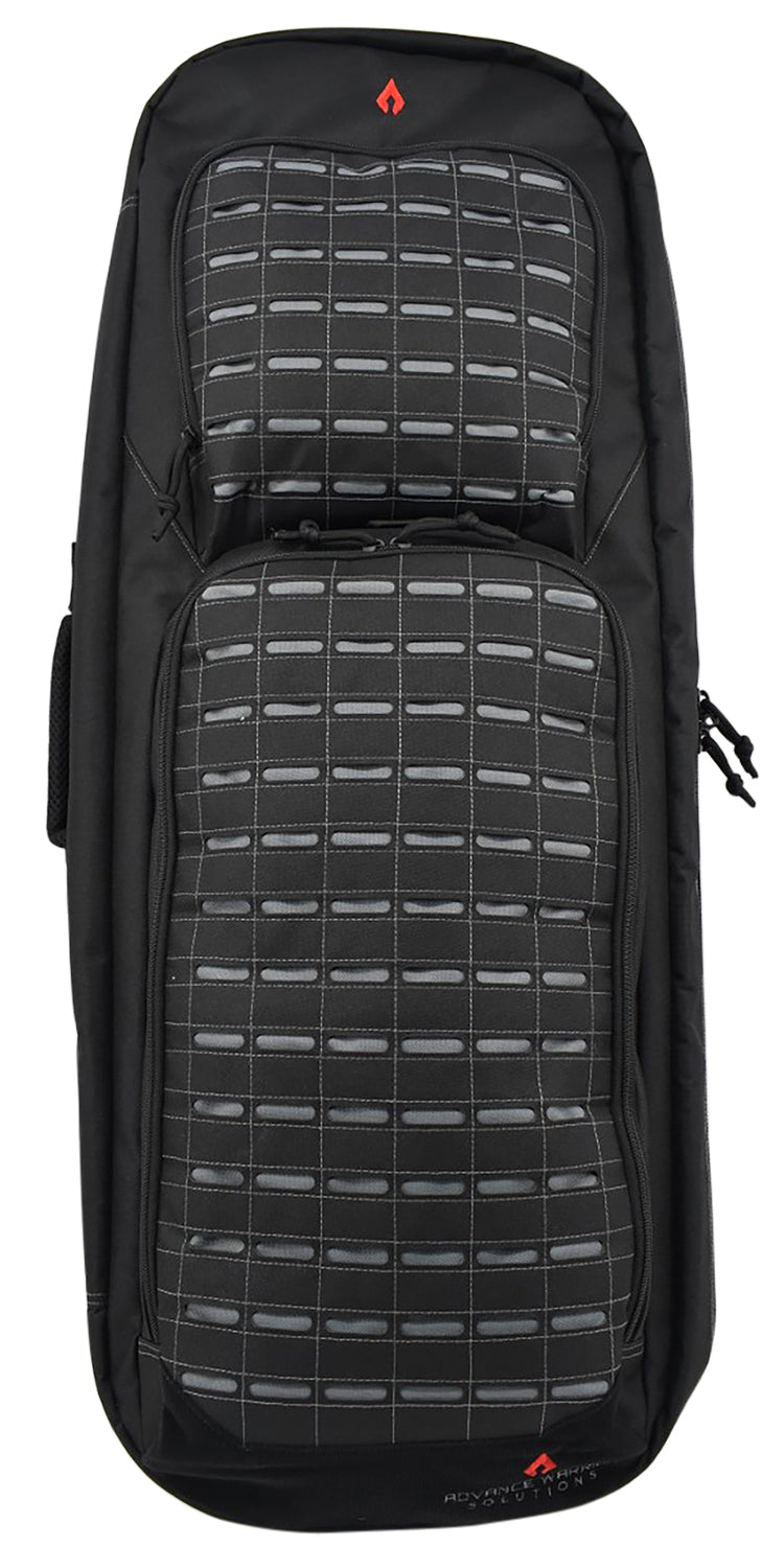 Advance Warrior Solutions FR36RBPBL/GR Frame 36" L Backpack with Side Handle, Black Polyester for Tactical Rifle, Molle Front
