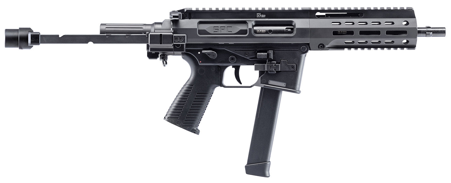 B&T Firearms 500003TBG SPC9 9mm Luger 33+1 9.10", Black, Tele Brace Adapter, Polymer Grip (Glock Mag Compatible)