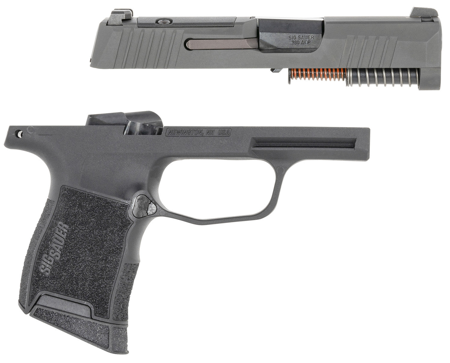 Sig Sauer 8900719 P365 Caliber Exchange Kit 380 ACP 3.10" 10+1 Black Nitride Slide Black Polymer Frame SigLite Night Sights for All Sig P365 Models