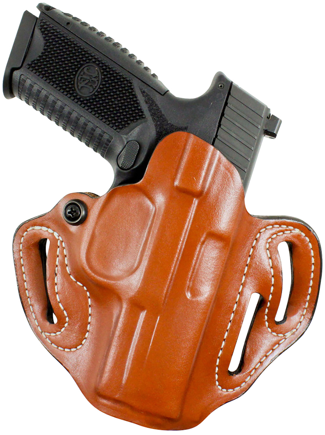 DeSantis Gunhide 002TB8WZ0 Speed Scabbard OWB Tan Leather Belt Slide Fits Springfield Prodigy w/wo Red Dot Fits 5" Barrel Left Hand