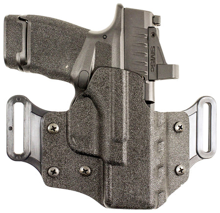 DeSantis Gunhide 195KA8WZ0 Veiled Partner OWB Black Kydex Belt Slide Fits Springfield Prodigy w/wo Red Dot Fits 4.25-5" Barrel Right Hand